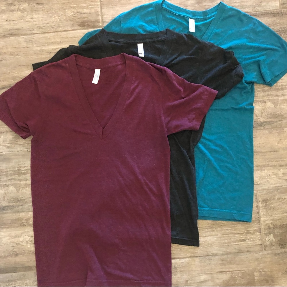 Bundle of 3 American Apparel Track Shirts